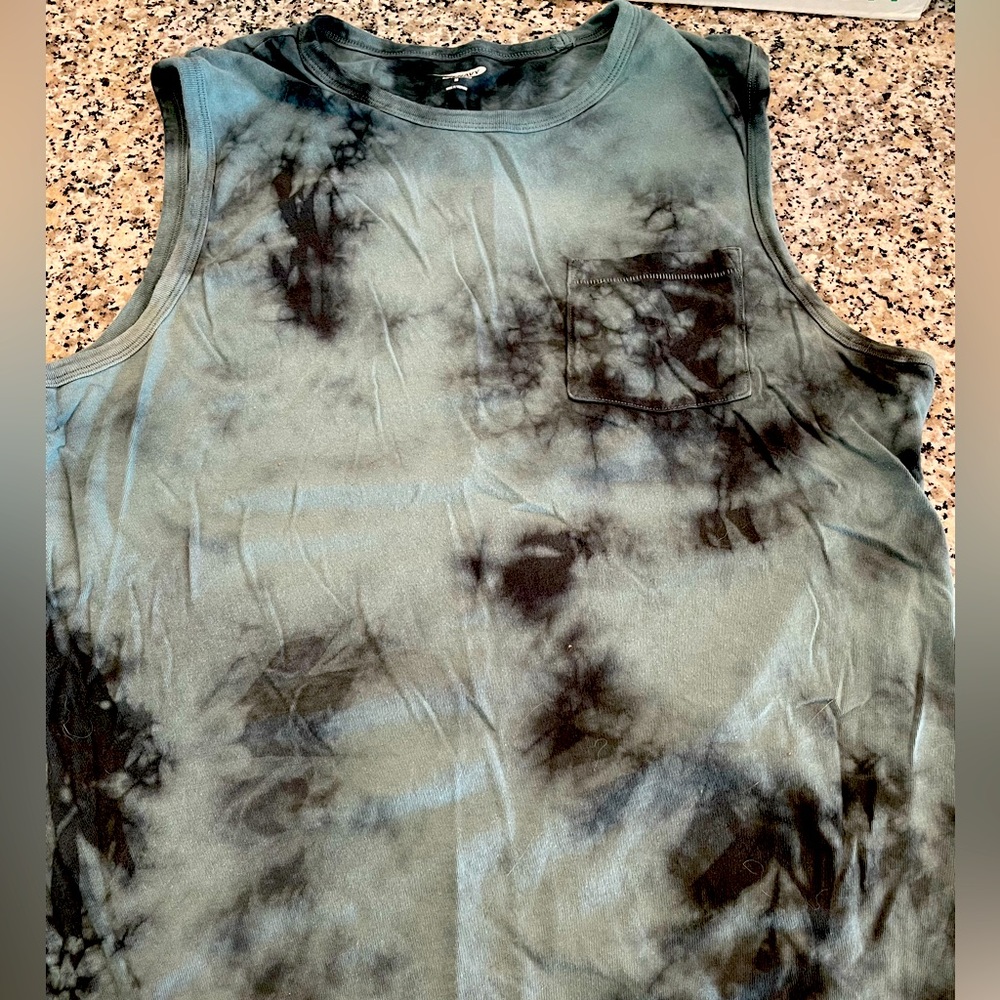 Men’s Green Tie Dye Tank Top